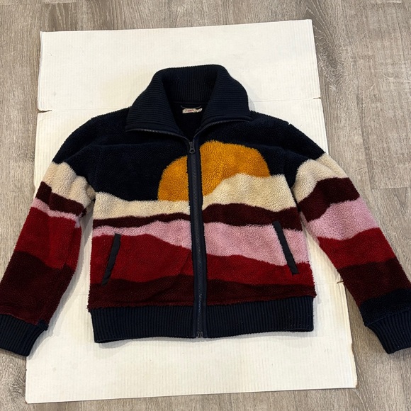 FAHERTY HIGH PILE FLEECE JACKET MOUNTAIN SUNSET  Size S - Picture 10 of 15